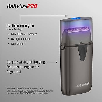 新品未使用 BaBylissPRO UV FOIL コードレス バリカン UVFOIL UV Single-Foil Shaver | Matte Black | BaBylissPRO