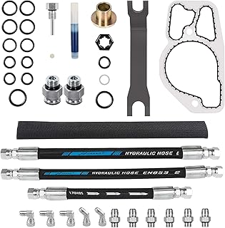 High Pressure Oil Pump HPOP Hoses Lines Kit & Crossover Line & Master Service Kit for Ford 7.3L Powerstroke Diesel engines F-series E-series Excursion 1999 2000 2001 2002 2003