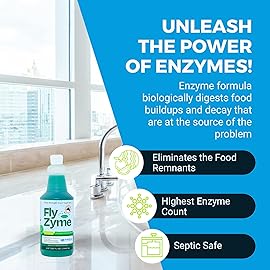 Kinzua Environmental Fly-Zyme, Highly Concentrated Enzyme Drain Cleaner for Pipes & Fruit Flies, Citronella Scented Organic Waste Degrader & Odor Neutralizer, 32 fl oz, Pack of 2