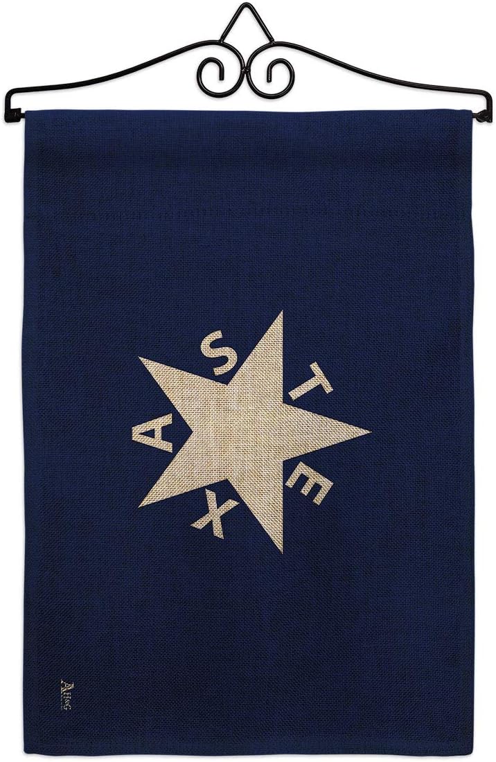 Zavala De Lorenzo Texas Garden Flag Set Wall Holder Americana US Historic July Memorial Veteran Independence United State American Small Gift Yard House Banner Double-Sided Made In USA 13 X 18.5