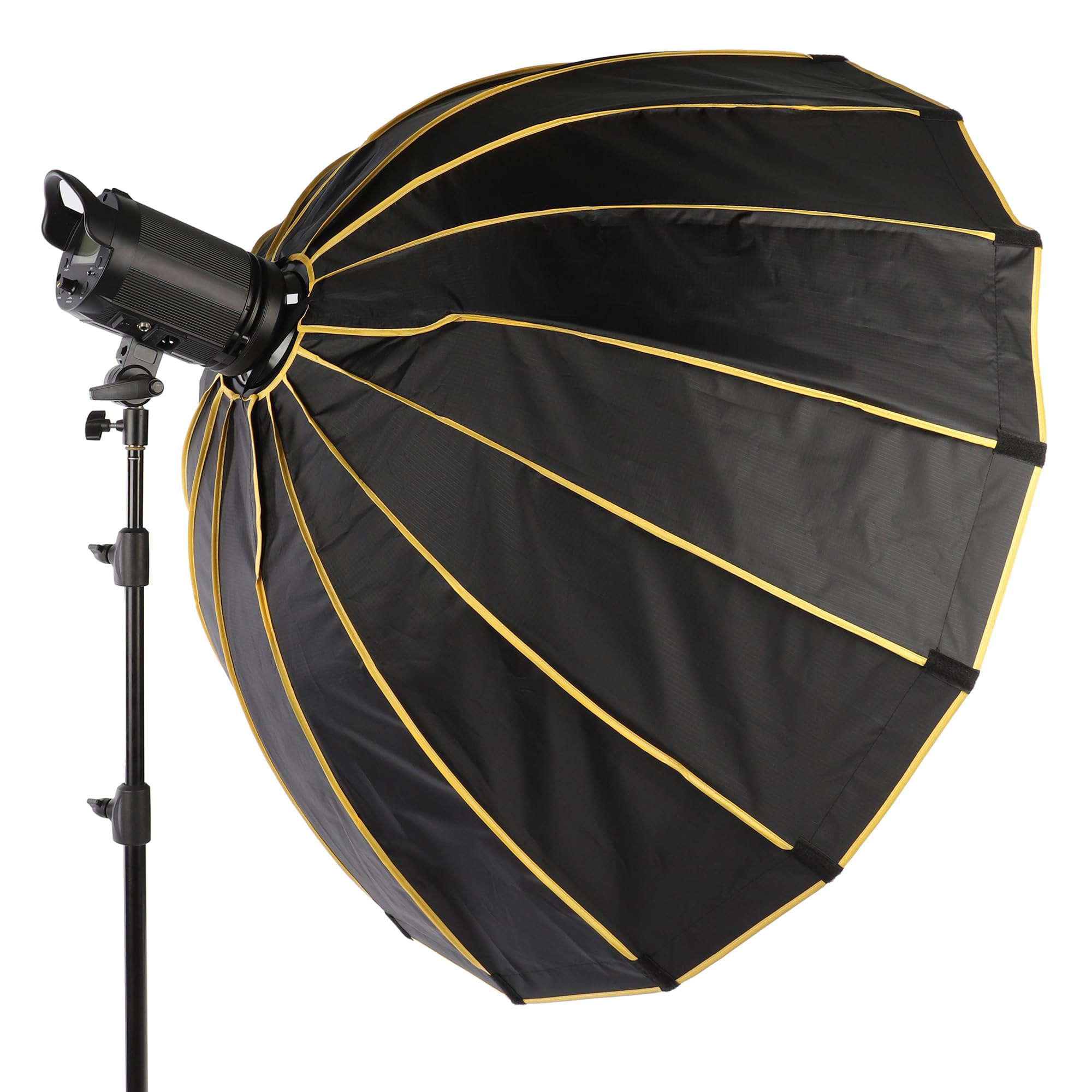 Deep Paraboliczny parasol softbox 120 cm z kratką o strukturze plastra miodu i torbą do przenoszenia