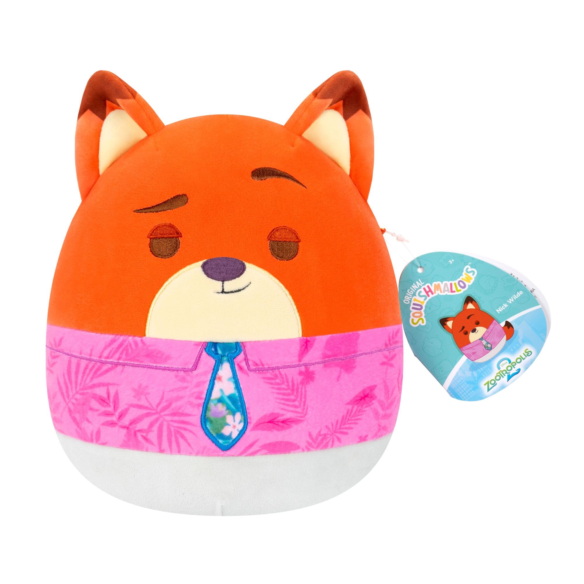 Squishmallows Original 8-Inch Disney’s “Zootropolis 2” Nick Wilde Plush (Little), 21.59 cm (H) x 19.05 cm (L) x 13.97 cm (W)