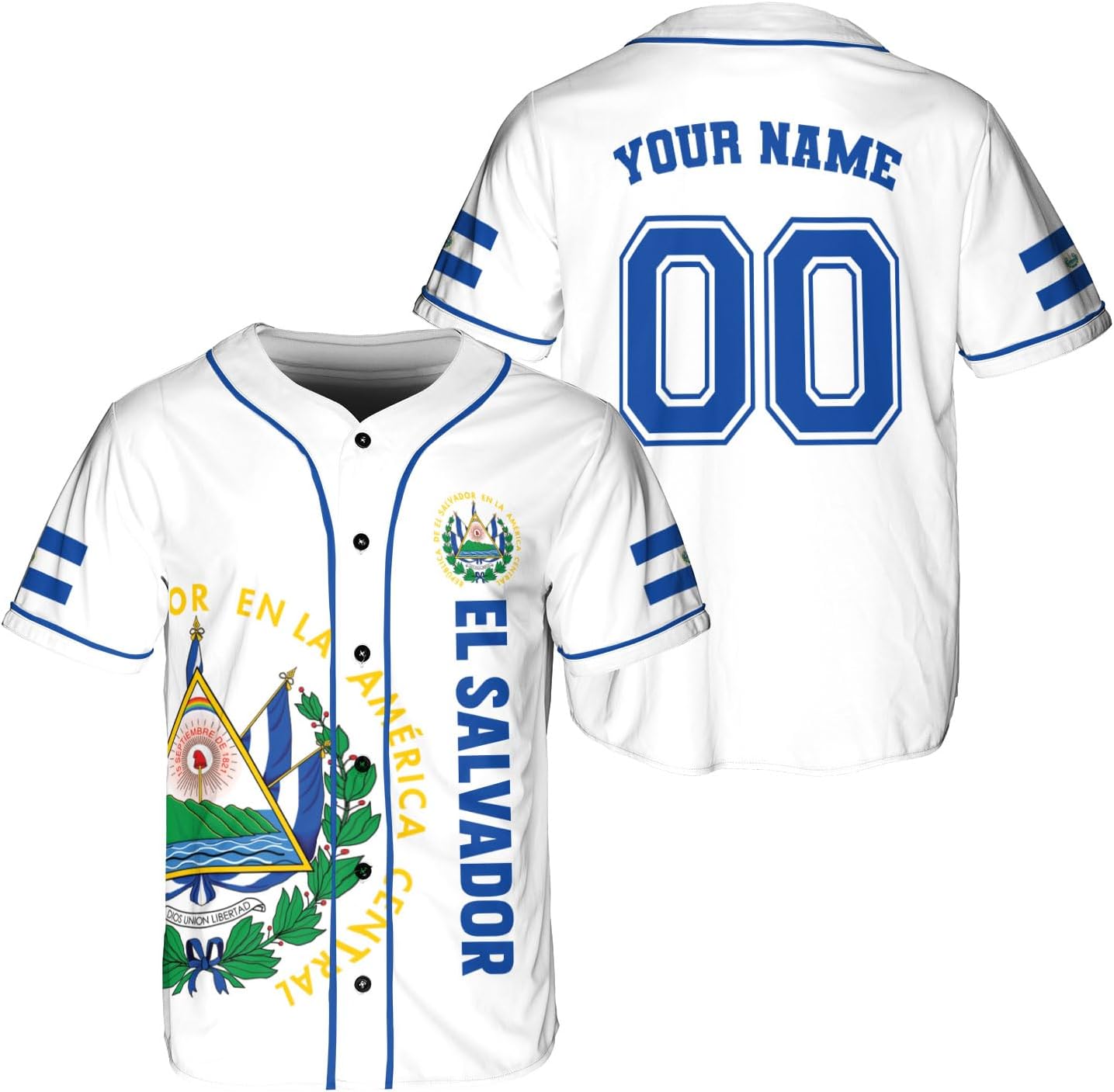 Parvii Personalized El Salvador Baseball Jersey - Proud El Salvador Shirt for Men