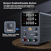 Vista 4 de DC Power Supply Variable, Bench Power Supply with Encoder Adjustment Knob, Output Enable/Disable Button, Adjustable Power Supplies with USB