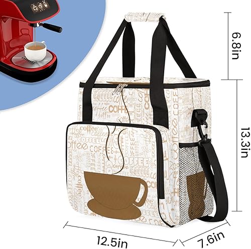 Miniatura 2 de Bolsa de transporte para cafetera de cápsulas de café FengQuGou, bolsa de almacenamiento y viaje compatible con Keurig K-Mini o K-Mini Plus, estuche