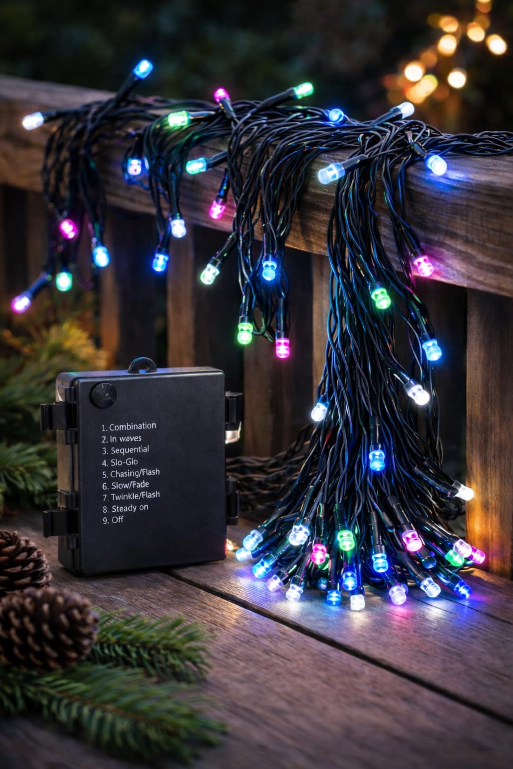 Home Supplies Direct Pastel (100 Led - 7M) Led String Lights Battery Operated Timer Fairy Outdoor Festive Christmas Xmas Party Display Illumination (Pastel (100 Led - 7M))