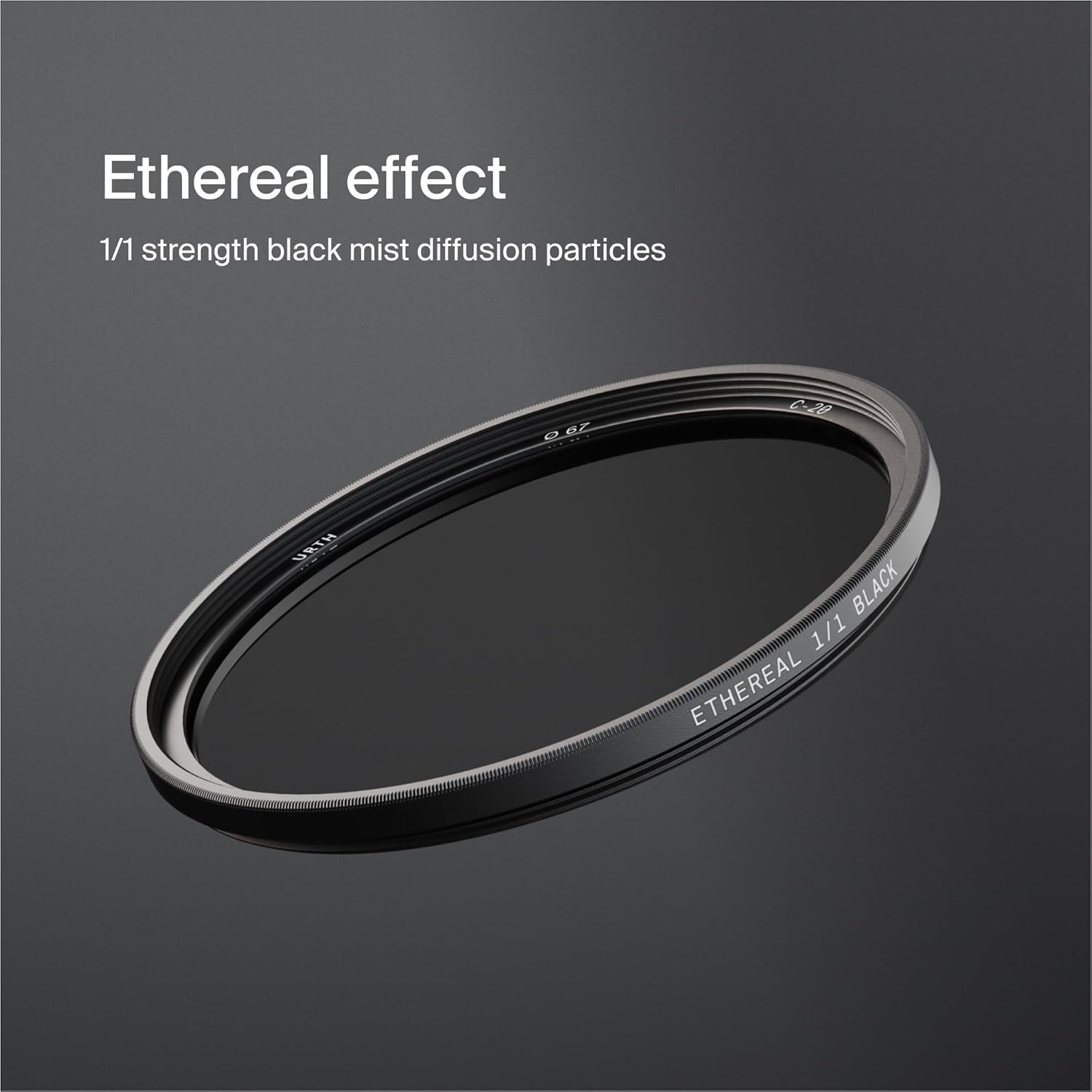 Urth 39mm Ethereal Black Mist ¹⁄₁ Diffusion Lens Filter (Plus+) - Cinematic Effect, 20-Layer Nano-Coated Light Dispersing Particles