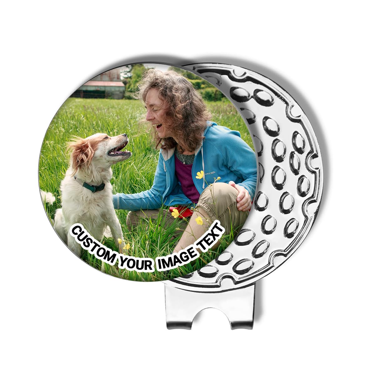 Custom Golf Ball Marker with Magnetic Hat Clip Bulk 1-150 pcs, Personalized Logo Picture Photo Text Name Initials Golf Marker, Golf Gift for Women Men, Putting Green Golf Accessories for Golfers