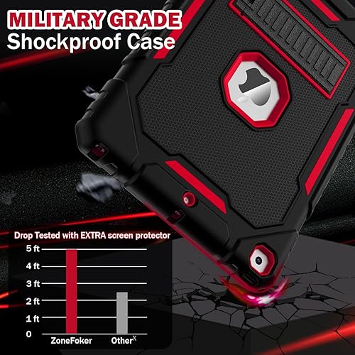 Miniatura 3 de Funda para iPad de 987 generación 202120202019 (10.2 pulgadas), resistente grado militar, a prueba de golpes, resistente, funda protectora de 10.2