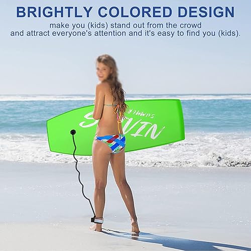 Miniatura 8 de Woddtery - Paquete de 2 tablas de bodyboard ligeras, 333742 pulgadas para playa con correa de muñeca, núcleo de EPS cómodo, cubierta XPE, tabla de