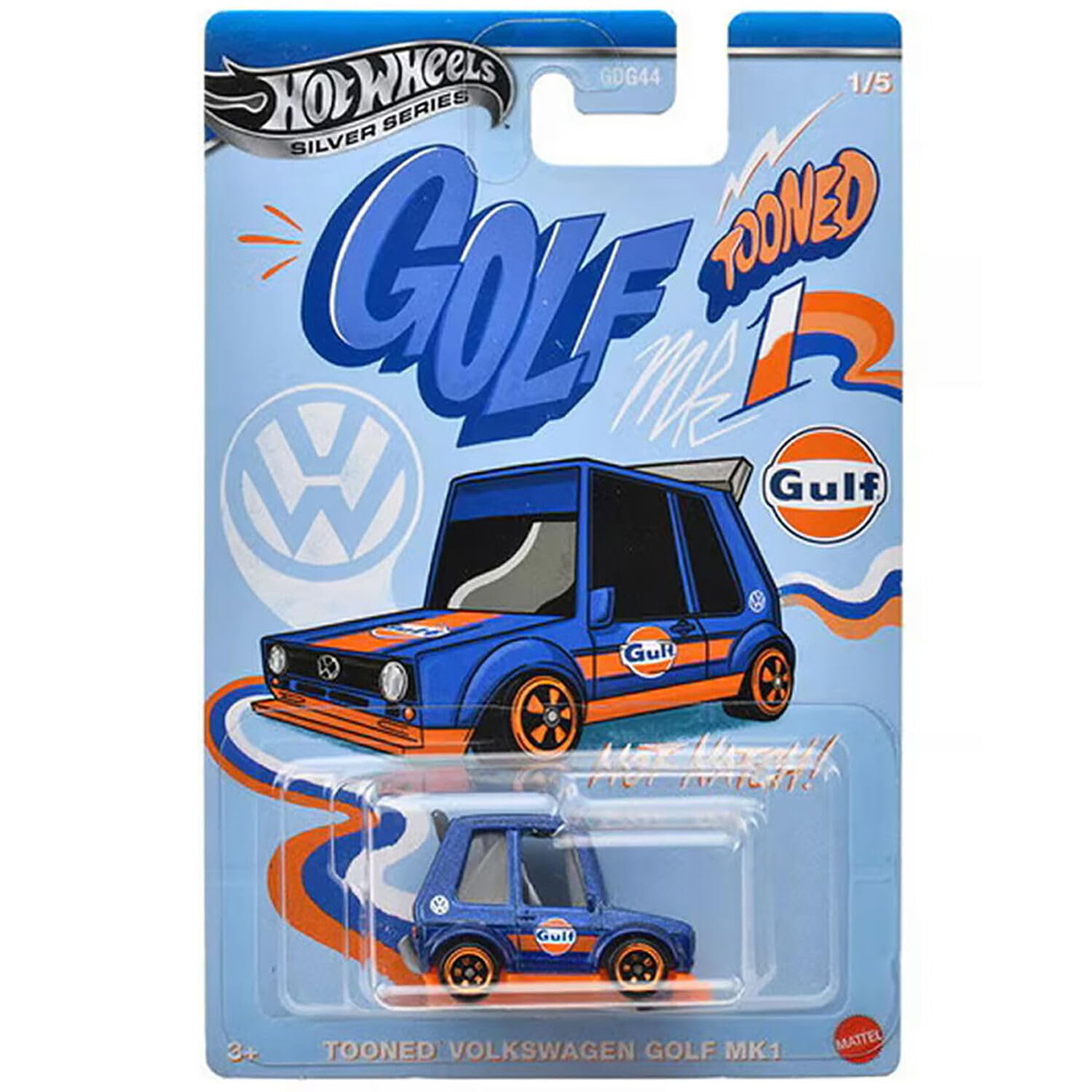 Amazon.com: Hot Wheels Silver Series Volkswagen Golf MK1, Toon'd