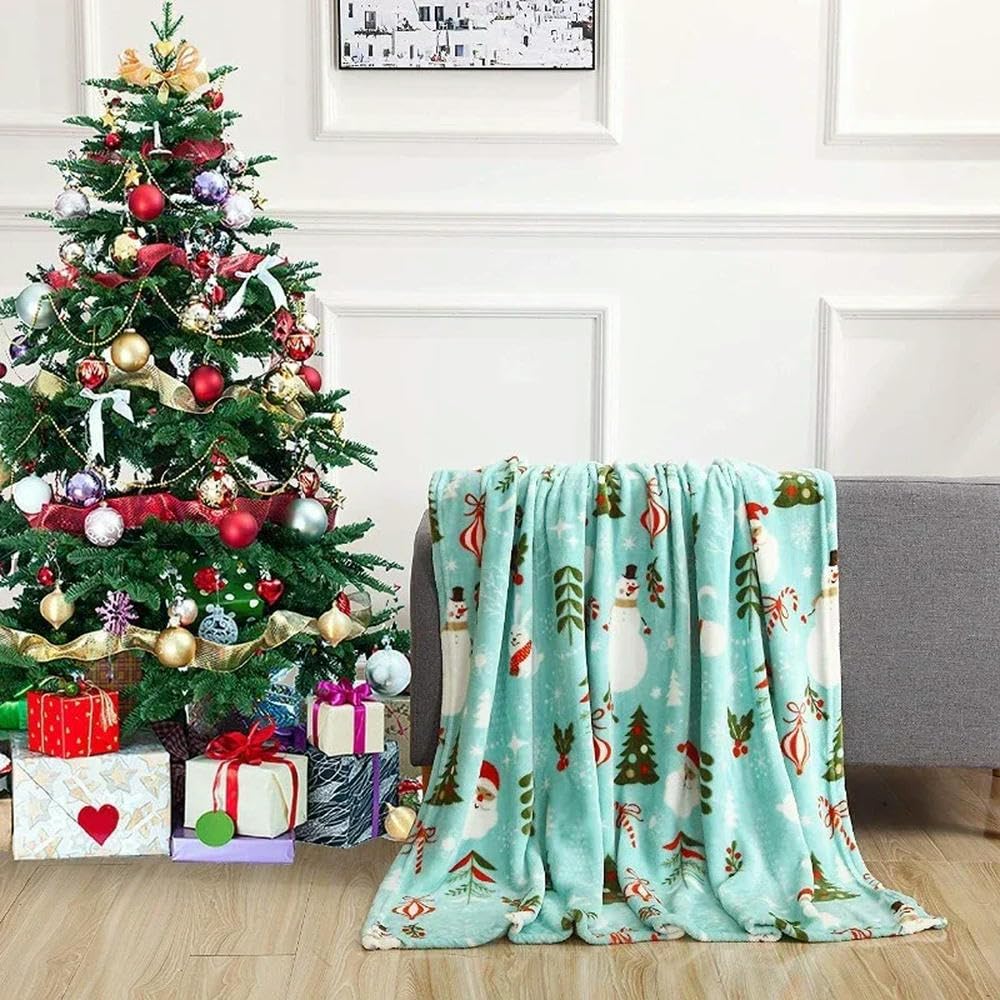 Manta navideña Decoración navideña Tema Festivo Decoración del hogar Mantas cálidas y acogedoras para Ropa de Cama de Invierno Sofá Manta Suave de Lujo