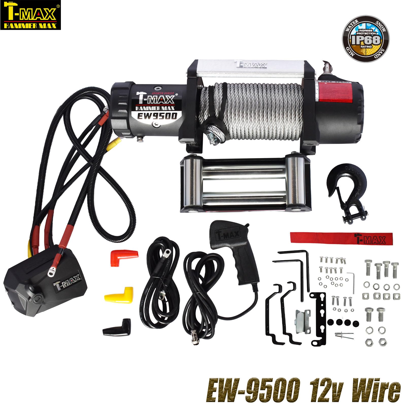 Amazon.co.jp: T-MAX 電動ウインチ 12V 9500LBS X-Power TMAX ティー