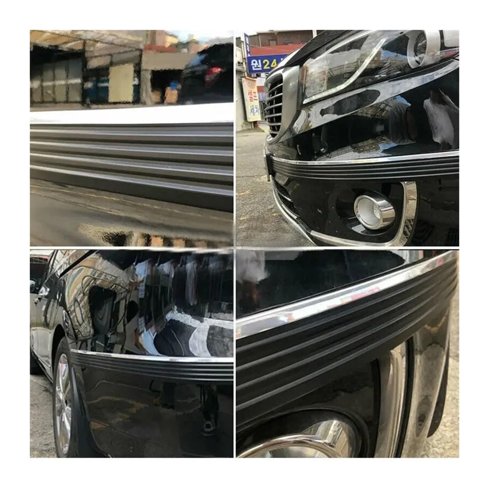 Faldones laterales coche contra arañazos con tira protectora universal de parachoques de 4m 6