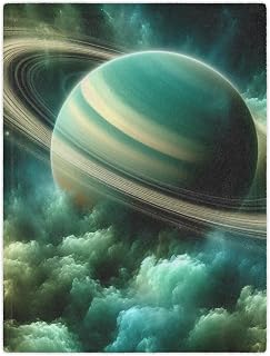 Cozy Blanket - Emerald Green Mist Encircling Saturn’s Magnetic Field