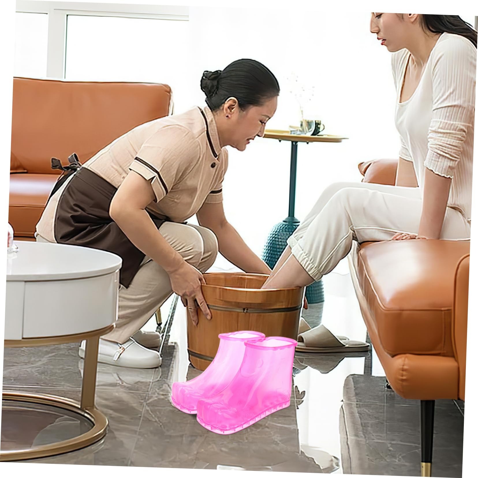Plastikowe Do Pedicure i Kąpieli Stóp Przezroczysty Poidełko Łatwe Czyszczenie Komfortowe Do Relaksu i Pielęgnacji Domowej Wielofunkcyjny