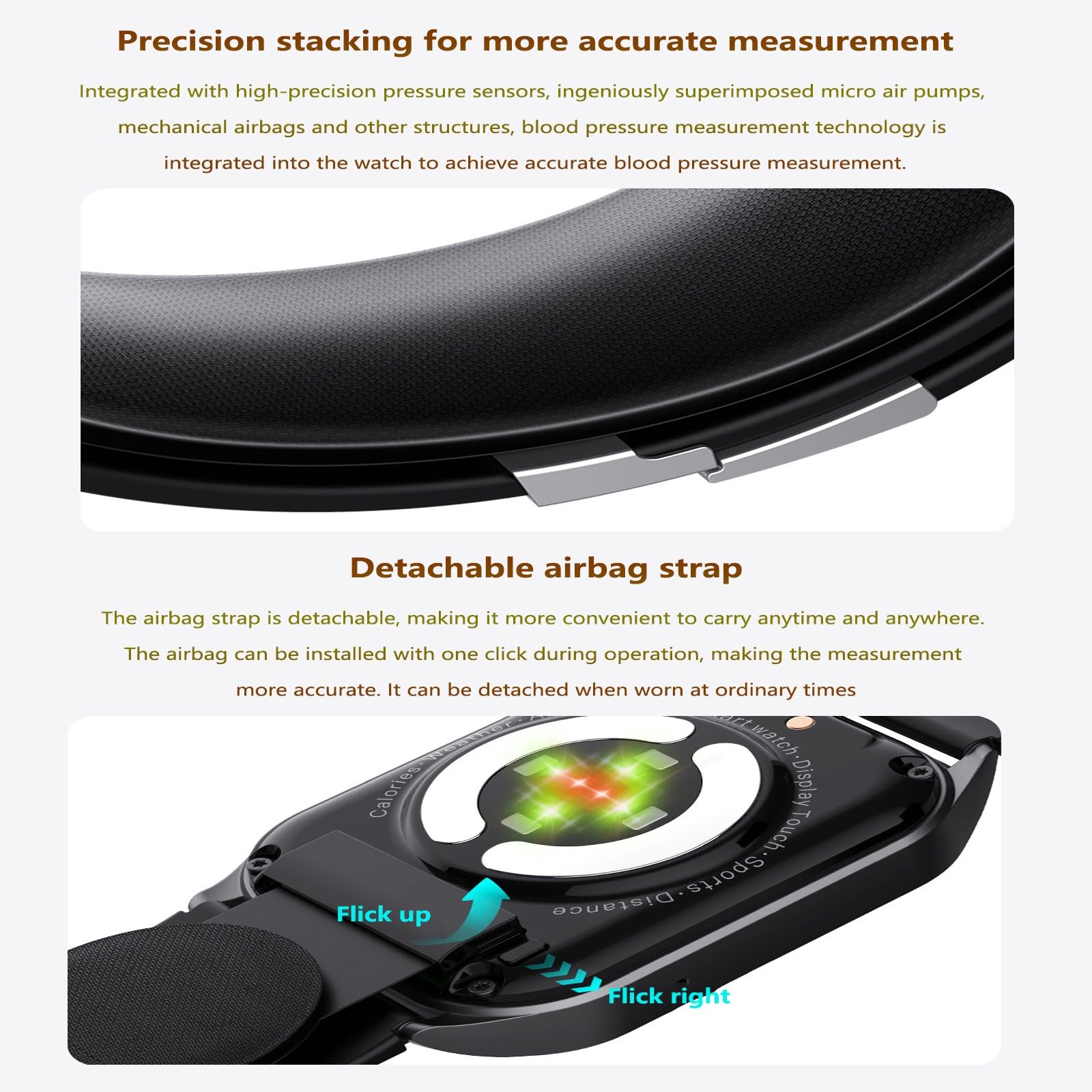 Smartwatch męski i damski, wodoszczelny, do fitnessu, pulsometr, Spo2, monitor snu, krokomierz, do systemu Android Ios Black