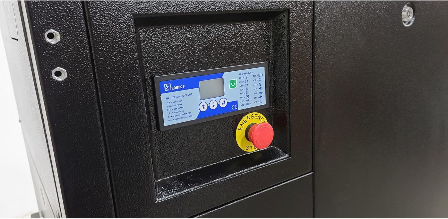 EMAX 1PH Indust Rotary Screw Compressor Cabinet Only Horsepower 5 HP Air Tank Size 0 GalV 230