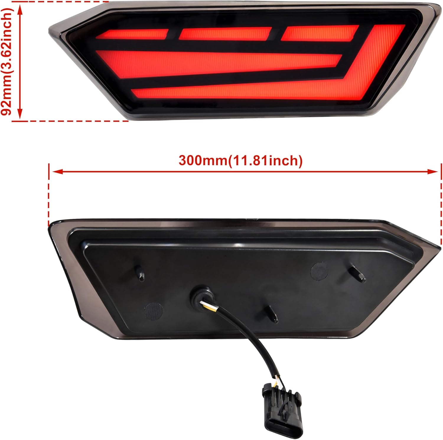 Smoked Black Tail Lights for Polaris RZR 900 1000 S XP 4 Turbo 2014-2019/ RZR Trail S 900 1000 2020-2023 Accessories Rear Brake Stop Lights Tail Lamps Replace # OEM 2412341 2412342
