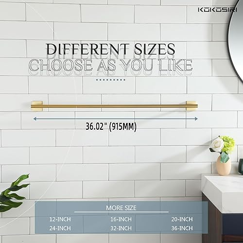 Vista 54 de KOKOSIRI Toallero de 16 pulgadas para baño, cocina, inodoro, acero inoxidable de níquel cepillado B4005BR-L16