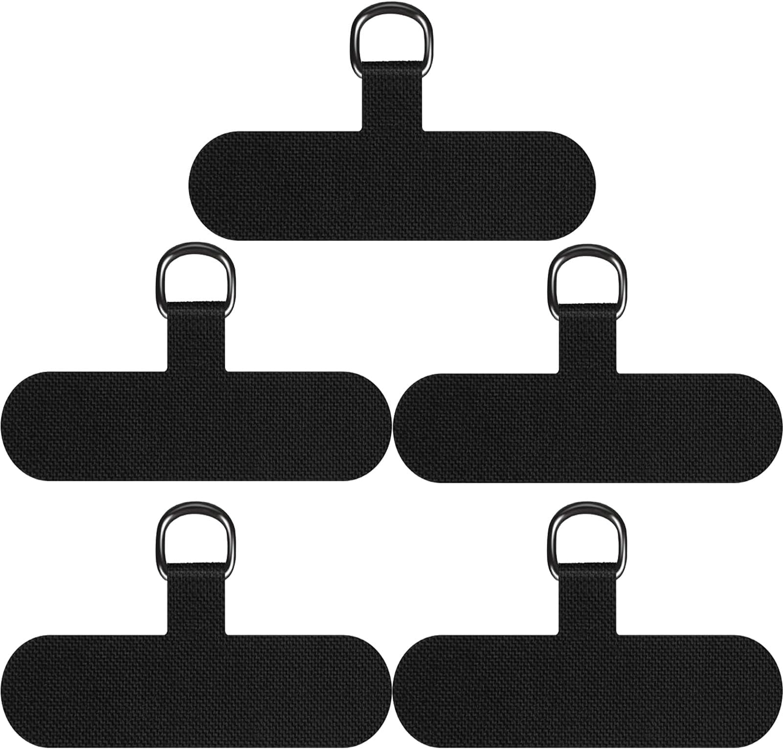 Amazon [エレコム] スマホ ストラップ ストラップホルダー 2口タイプ 2枚入り 耐久力UP 耐荷重5kg ファブリック 黒