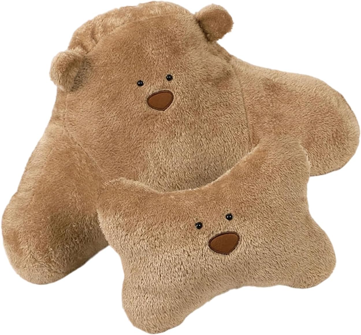 Car Seat Neck Support Pillow With Removable Plush Bear Cover Washable Cushion For Vehicles Road Travel Plush Car Headrest Pillow For Women