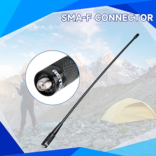 Miniatura 5 de Retevis Antena de radio bidireccional SMA-F, antena de doble banda de 144430 MHz, VSWR menos de 1.5, para Retevis RA79 RT29 RT86 RT29D HD1 HD2,