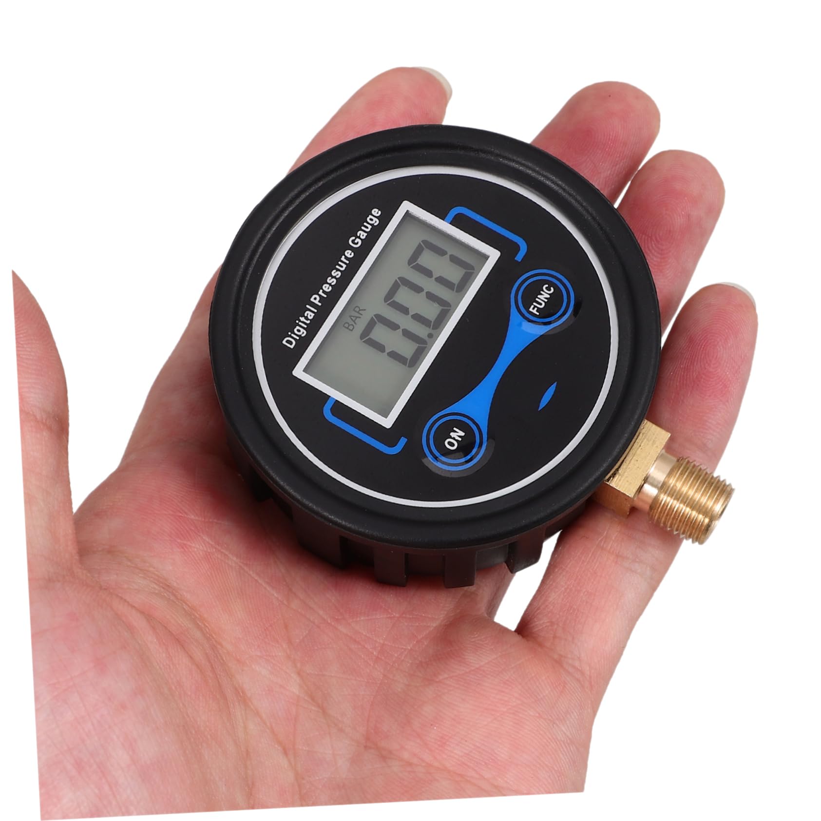 ABOOFAN 3 Stück Digital Display Manometer Luftdruck mit Reifendruckprüfgerät Werkzeug Messgerät Druckanzeige Druckwächter Reifendruckmesser auto prüfgerät Auto-Druckmonitor Plastik Schwarz