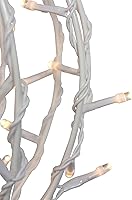 Vista 5 de Decoración navideña con esfera colgante 3D con iluminación LED, blanco cálido, 30 pulgadas