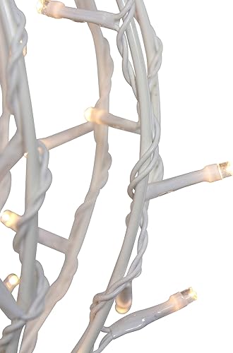 Miniatura 5 de Decoración navideña con esfera colgante 3D con iluminación LED, blanco cálido, 30 pulgadas