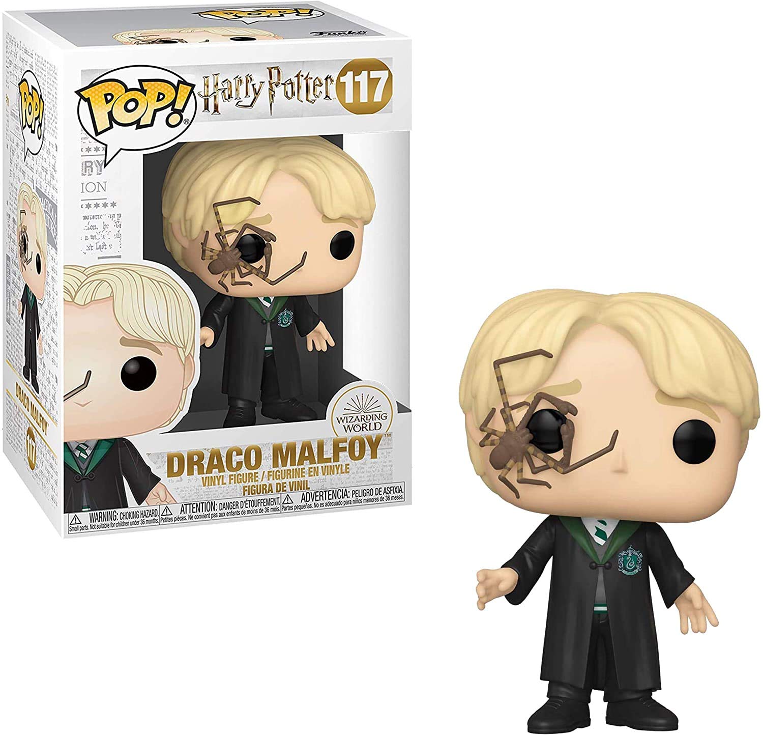 HARRY POTTER - Draco Malfoy z trzepaczką Spider Funko Pop! Figurka winylowa (w zestawie z etui ochronnym kompatybilna z Pop Box)