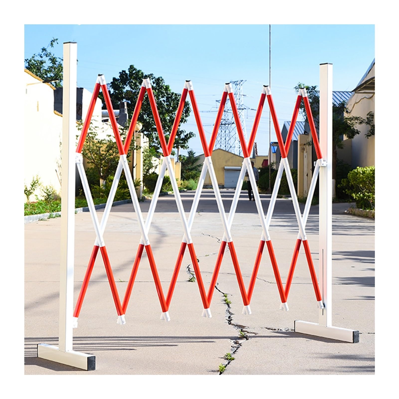 Barrière de circulation portable pour sécuriser les événements extérieurs et terrasses