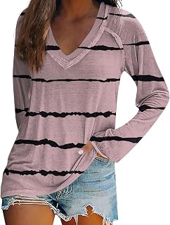 KEXIMIXUE Sweatshirts for Women Uk Retro Pullover Long Sleeve Holiday Plus Size Loungewea Cool Patchwork Print Fitted V Neck T Shirt