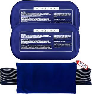 YONSEN Reusable Hot & Cold Ice Pack Wraps (3-Pack) - Adjustable Gel Packs for Knee, Shoulder, Back Pain Relief & Injury Recovery