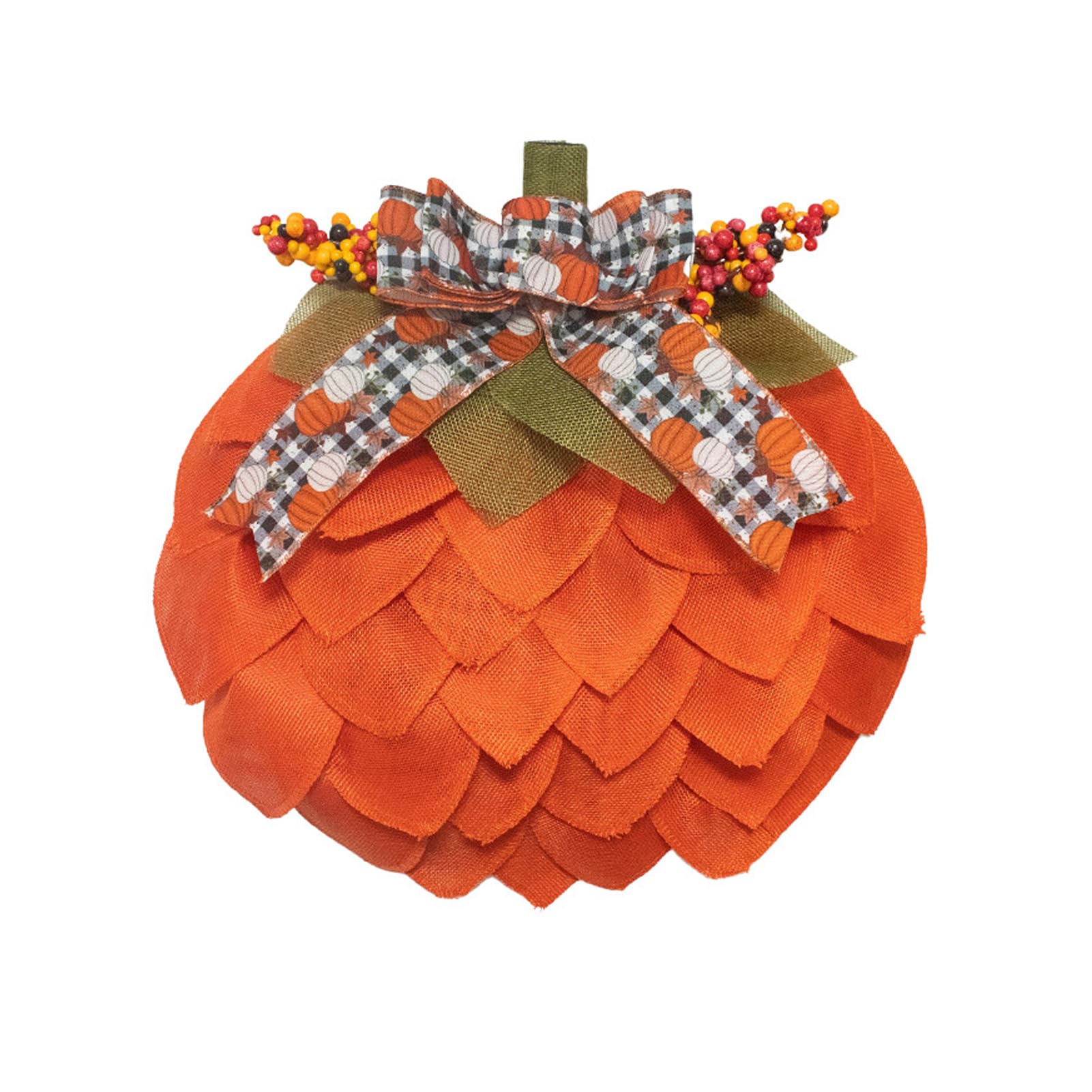 YIXANNX Farmhouse Pumpkin Wreath Fall Door Decoration For Autumn Harvest Farmhouse Pumpkin Wreath For Front Door Cloth, type+1