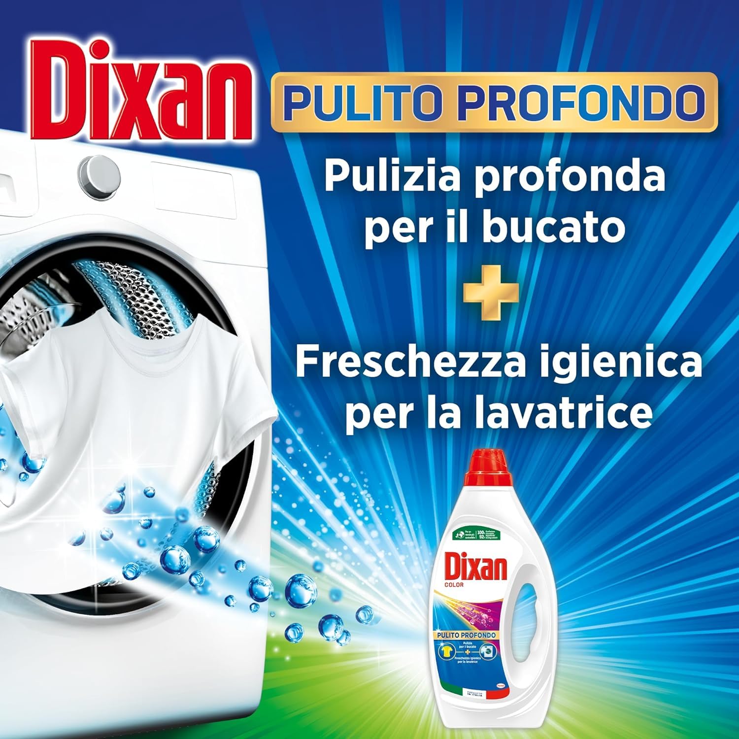 Dixan Detersivo Lavatrice Liquido Color, 5 confezioni da 42 lavaggi, 210 lavaggi totali