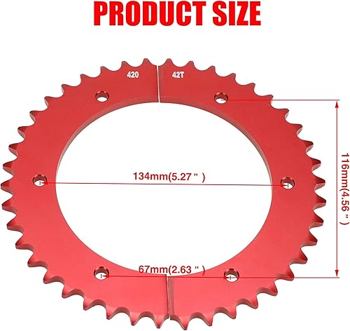 Vista 14 de GREHUA Piñón dividido universal #35 cadena 64 dientes rueda trasera aluminio para Predator 212cc 196cc 6.5hp 7.0hp 420cc 301cc 389cc 13hp 15hp 3.0hp