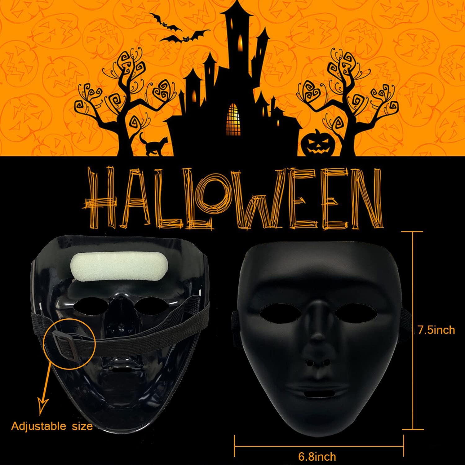 SZCXTOP Halloween Fancy Dress Masks for Kids & Adults,Full Face Anonymous Street Dance Ghost Step Cosplay Masquerade Mask