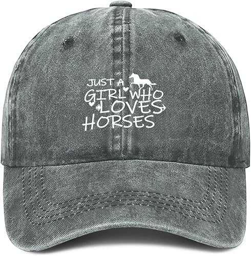 Just Girl Who Loves Horse - Gorra de béisbol para mujer, ajustable, de moda, de algodón