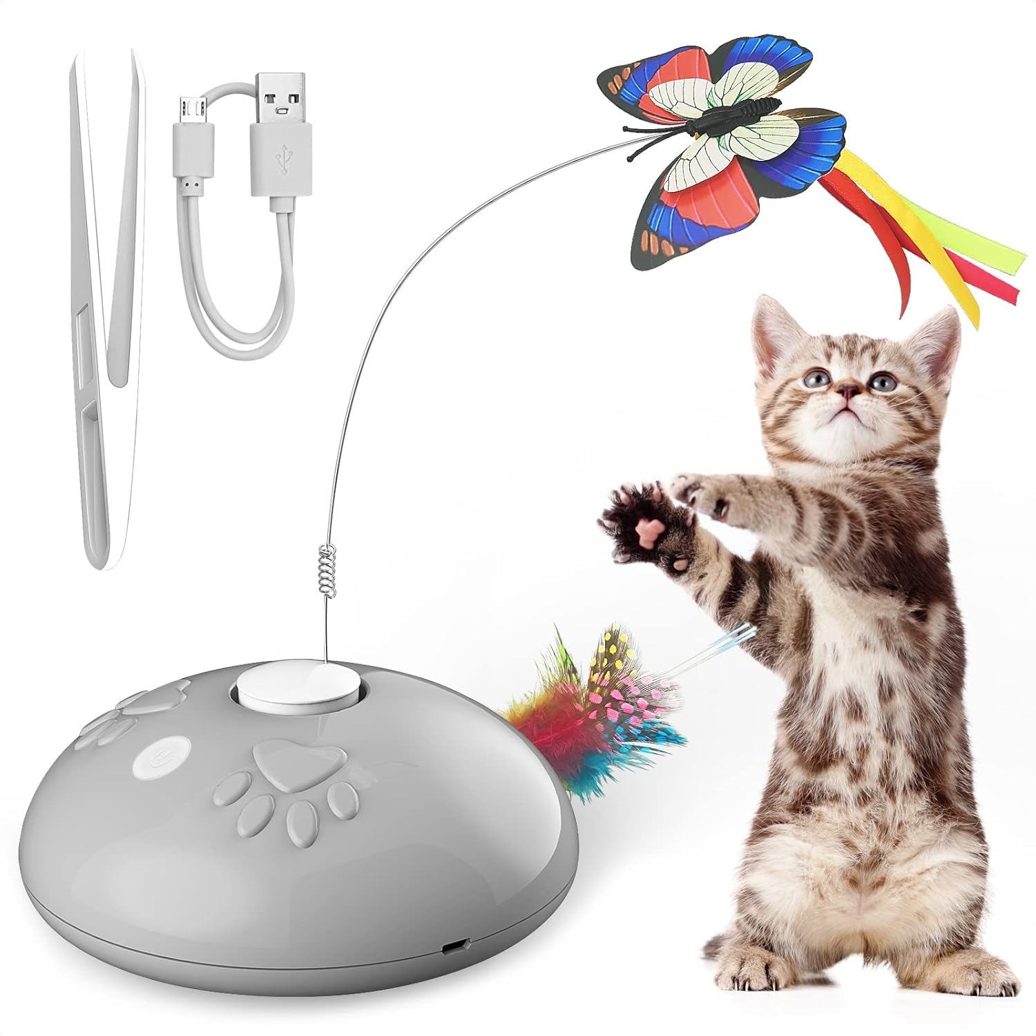 Upgraded Cat Toys Interactive for Indoor Cats，3 in 1 Moving