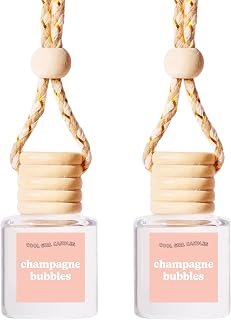 COOLGIRLCANDLES Champagne Bubbles Car Hanging Fragrance Oil Scents Aromatherapy Automobile Diffuser, Long Lasting