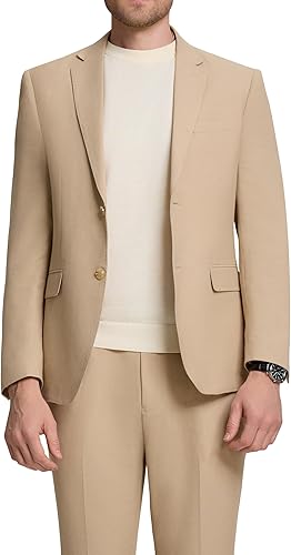 Mens 2 Piece Suit Slim Fit Lightweight Casual Knit Suit Blazer Men Pants Beach W
