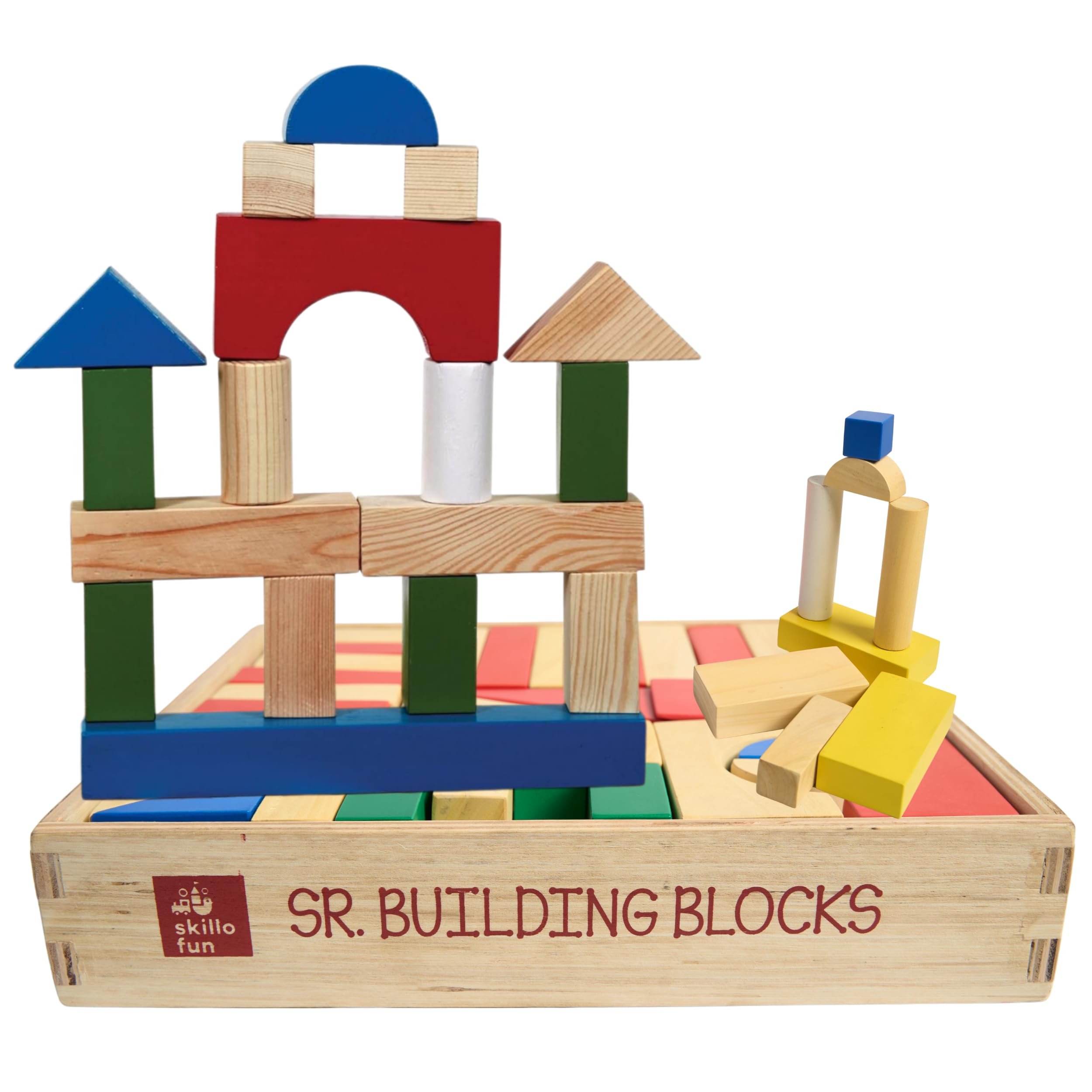 See full amazon price history chart for Skillofun Multi Color Wooden Building Blocks Set | 60 Blocks of Colored and Natural Wood Finish | Toddler Activity Toys | Blocks Game Toys for 1 Year Old | Montessori Materials | Wooden Blocks Skillofun Multi Color Wooden Building Blocks Set | 60 Blocks of Colored and Natural Wood Finish | Toddler Activity Toys | Blocks Game Toys for 1 Year Old | Montessori Materials | Wooden Blocks (B007OU6IEG) Amazon Price History, Amazon Price Tracker