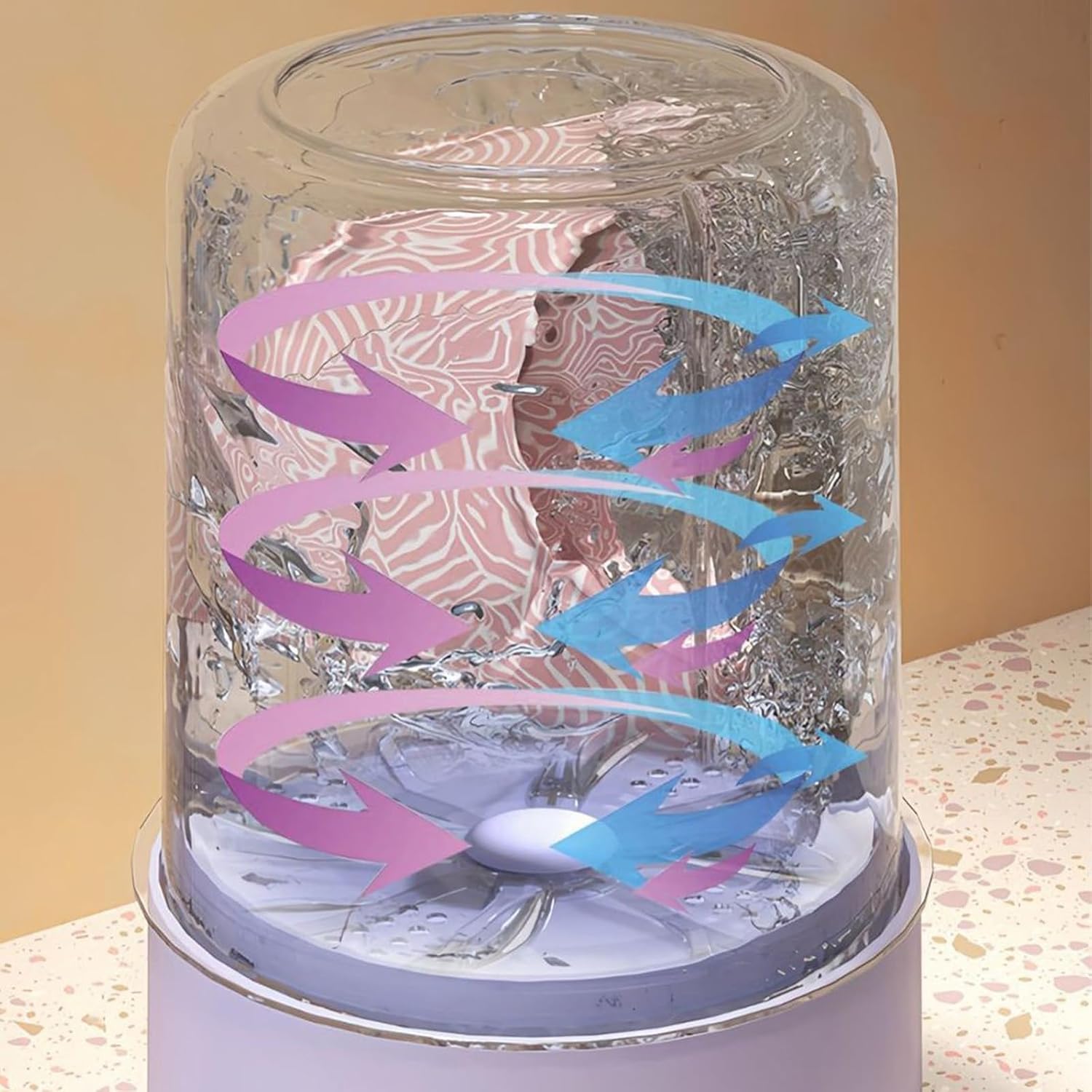 cjc 1L Portable Mini Washing Machine with Rechargeable 4000mAh Battery - Compact, Quiet & Fully Automatic Washer for Baby Clothes, Underwear, Socks - Perfect for Travel, Dorms & Camping