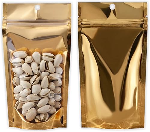 50 bolsas de almacenamiento de alimentos con muesca de lágrima (3.35 onzas - 4.7 x 7.9 pulgadas)