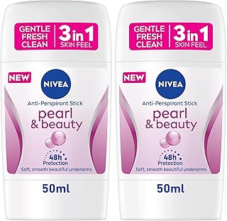 مزيل عرق ستيك من نيڤيا برائحة اللؤلؤ للنساء، سعة 100 مل، حماية 48 ساعة وخالي من الكحول