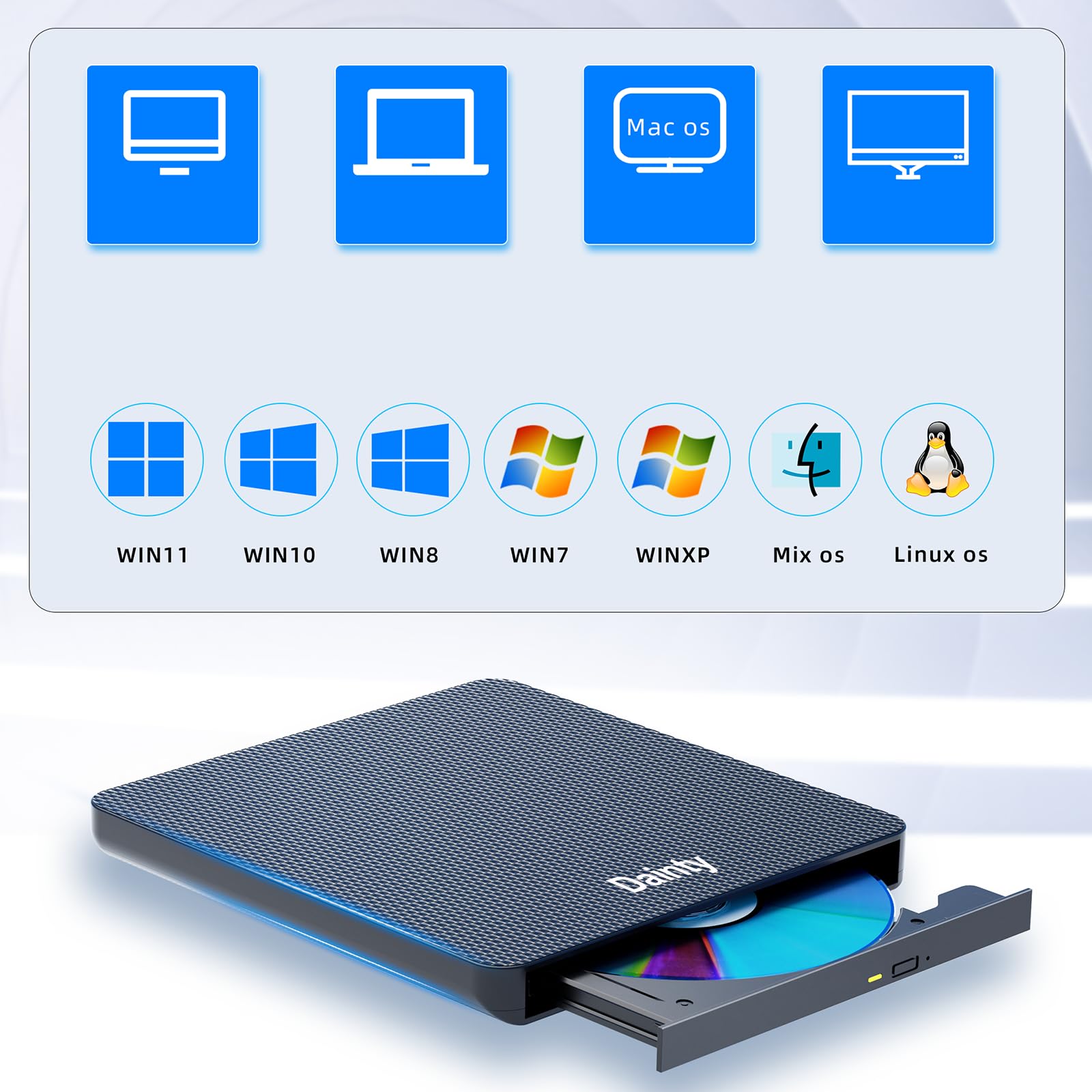 Dainty External Blu ray Drive BD Player Read/Write Portable Bluray