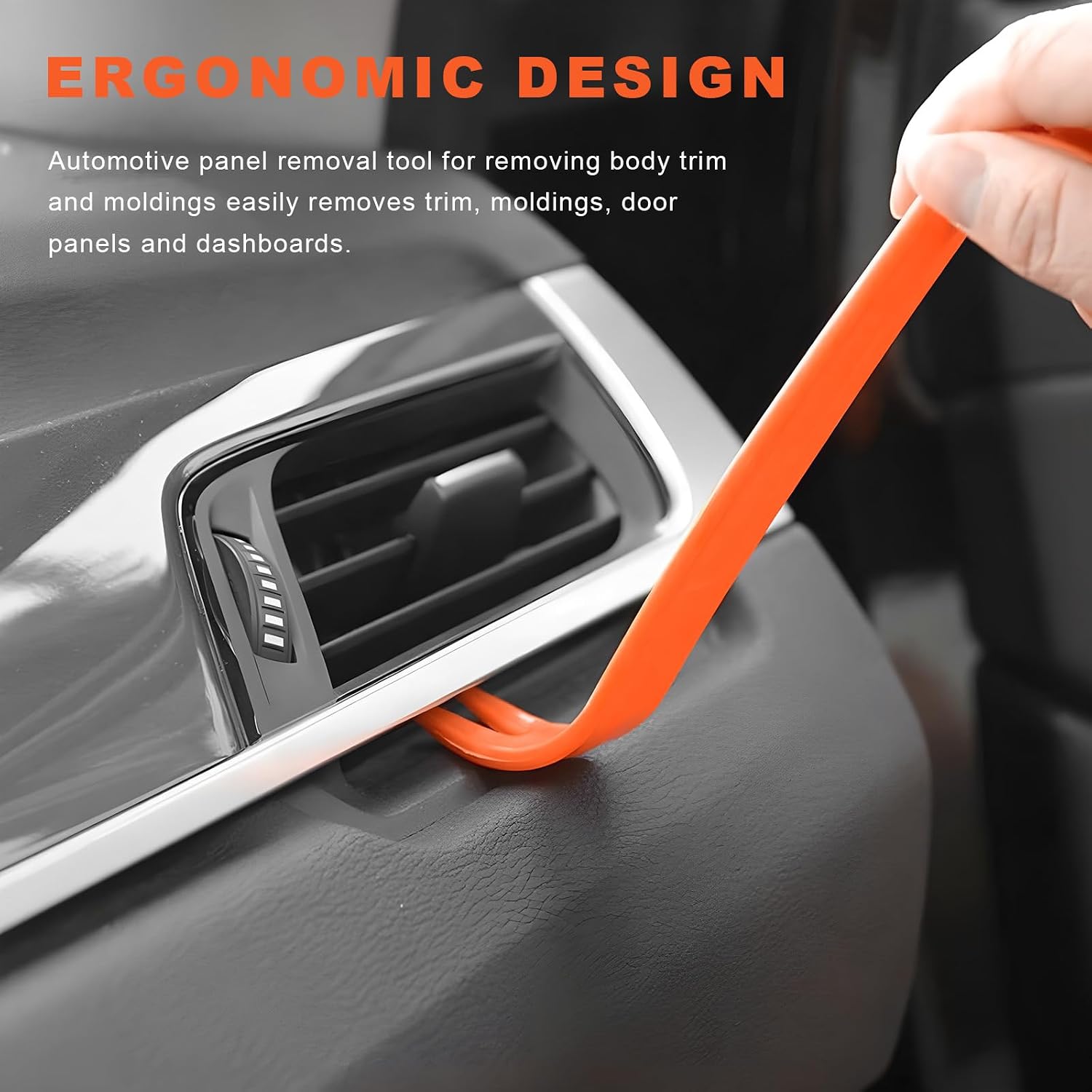4 PCS Auto Door Clip Panel Trim Removal Tool Kits, Durable Thick Plastic Car Panel Pry Tools, No Scratch Audio Radio Fastener Removal Tool Kit for Most Vehicles, Car Accessories