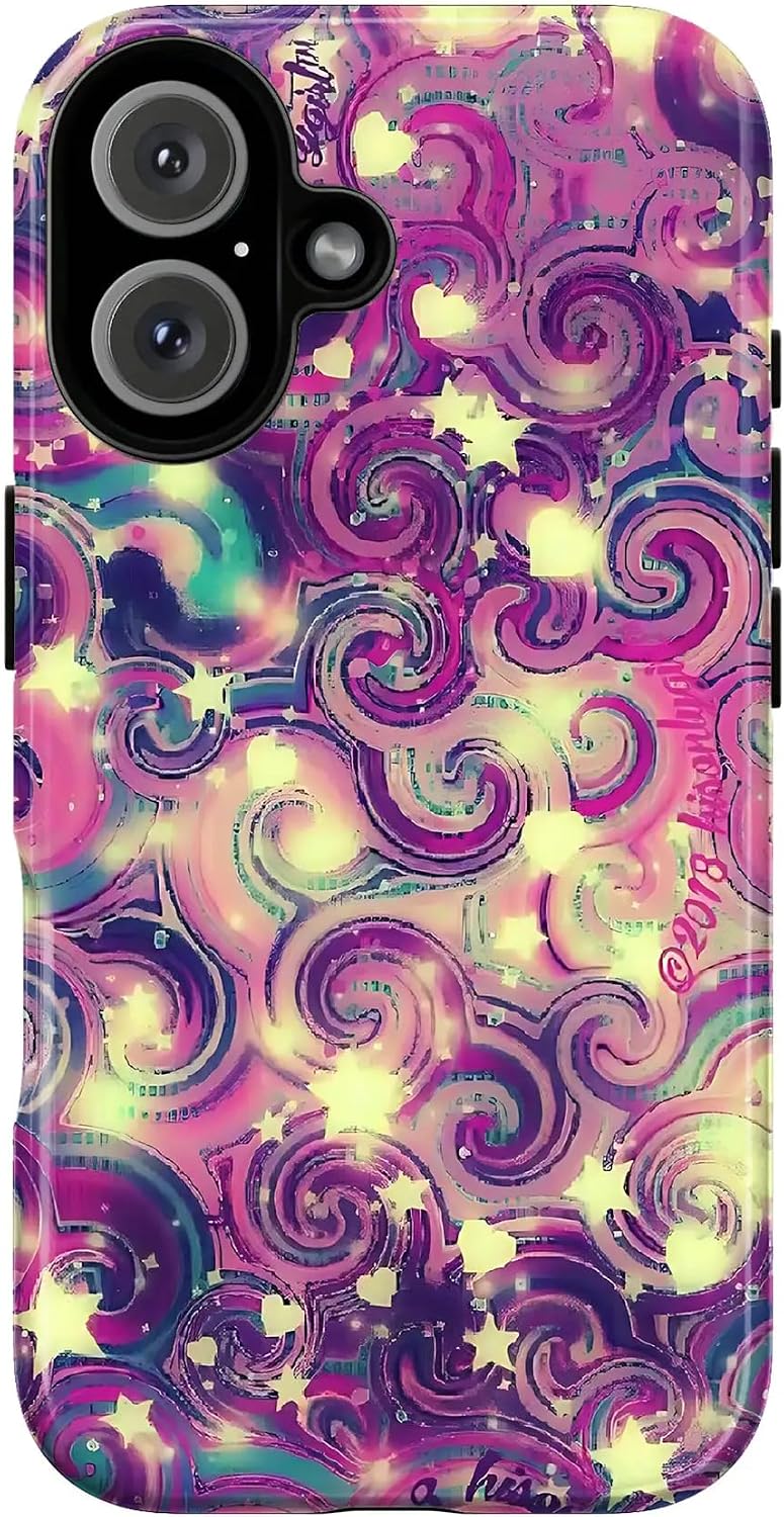 Abstract Floral Art Phone Case for iPhone 14 (#6)