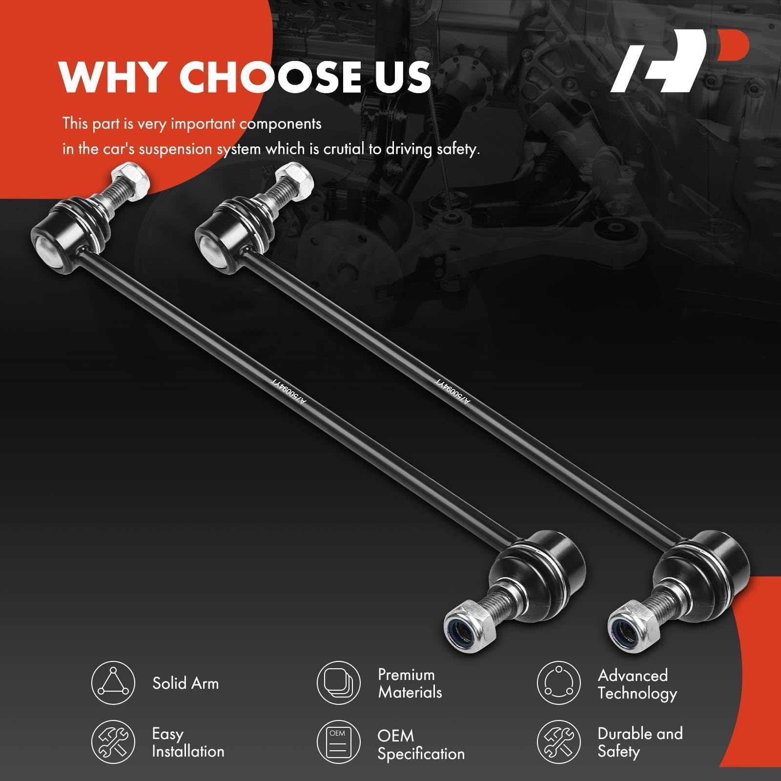 A-Premium 2Pcs Front Sway Bar End Links Stabilizer Bar Links